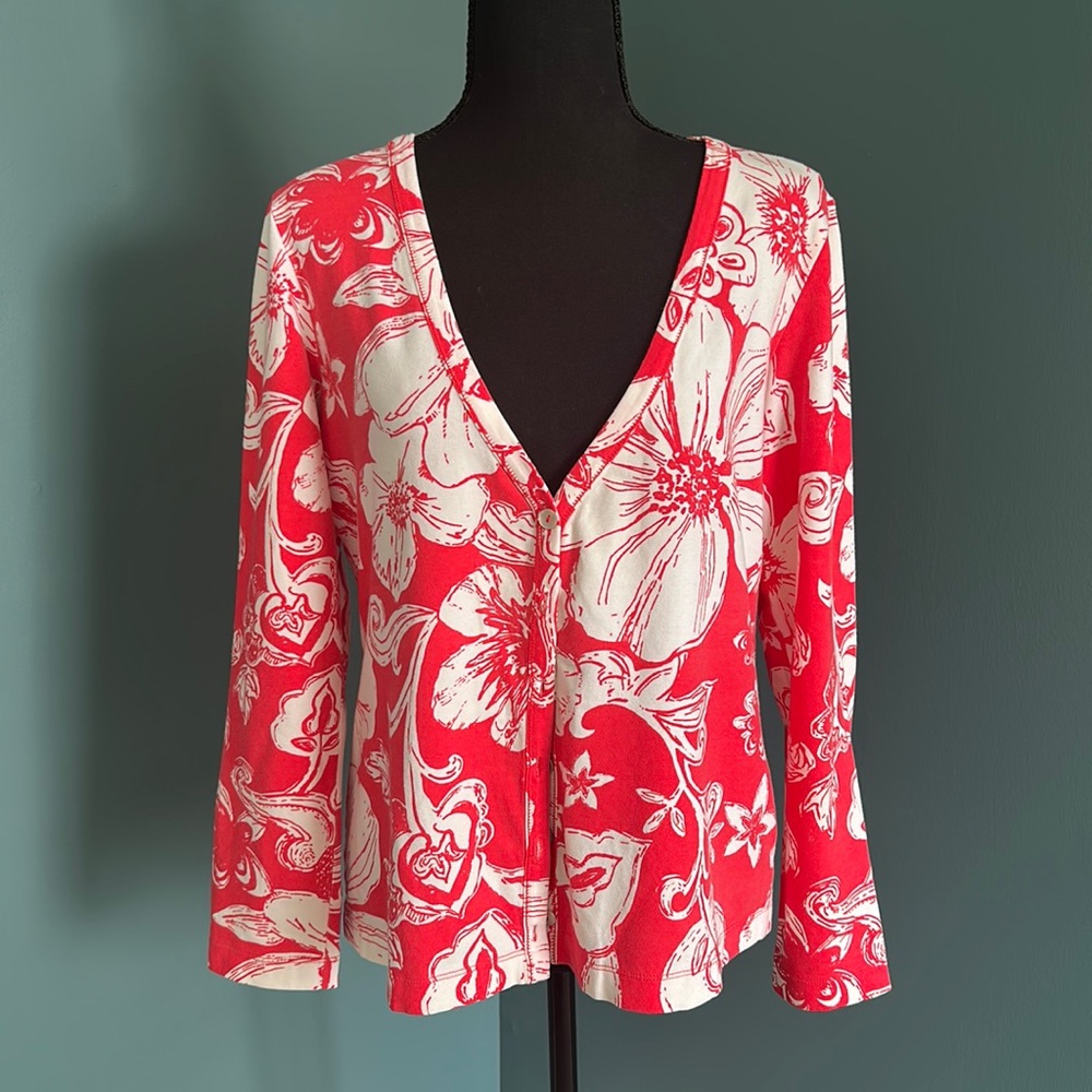 💋 Buy 2 for 15.00  Chicos size 1 (medium) EUC cardigan ♥️